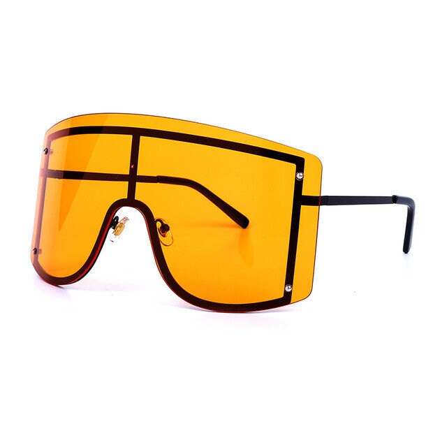 blue-yellow -oversized Luxury sunglasses.